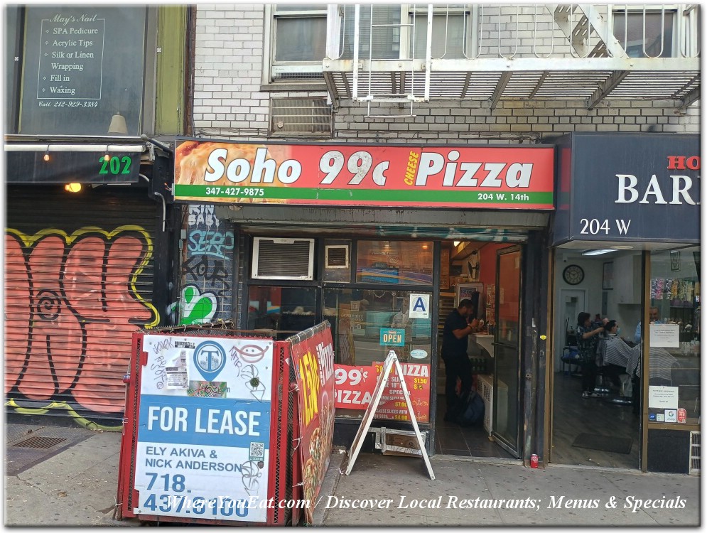 Soho $1.50 Cheese Pizza