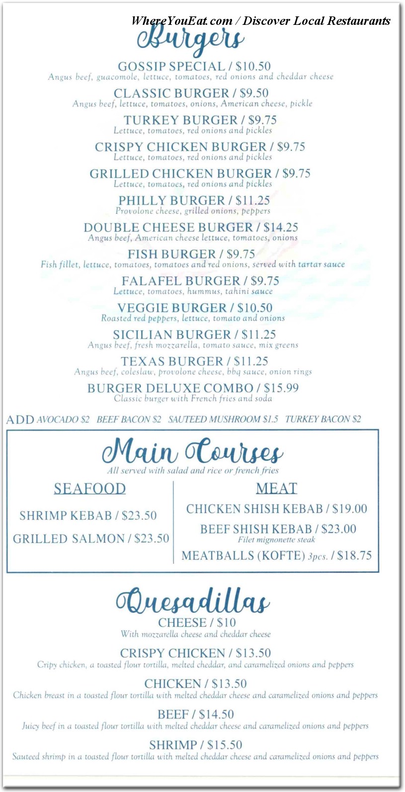 menu image