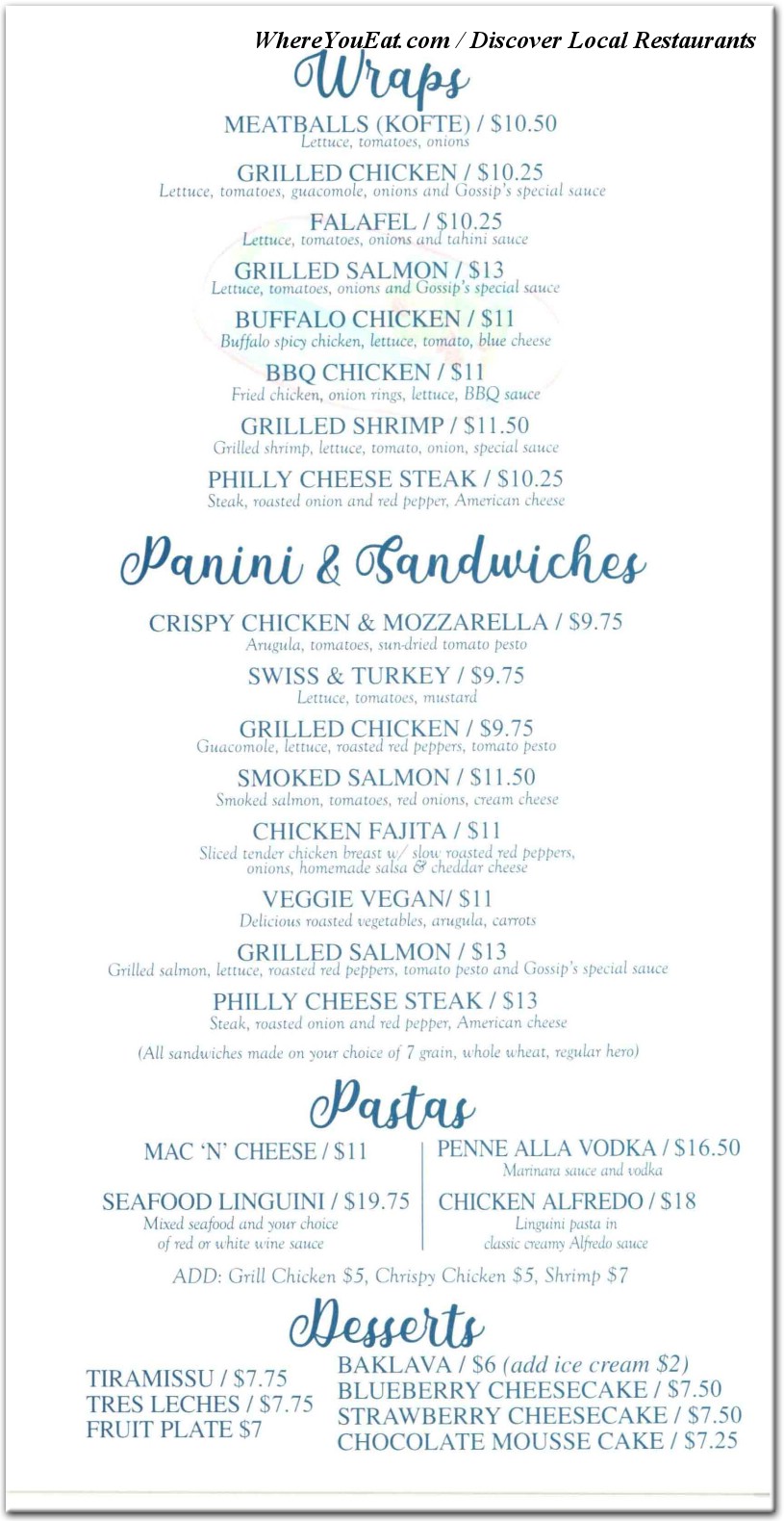 menu image