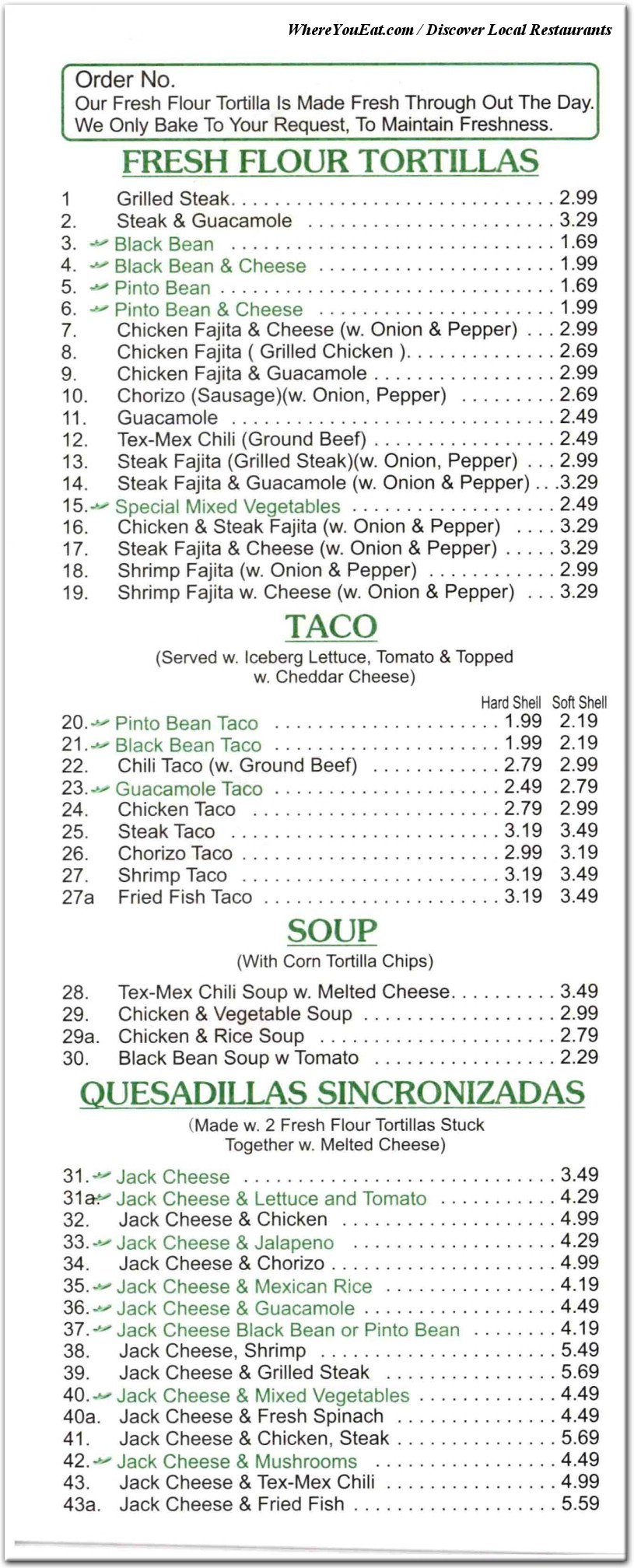 menu image