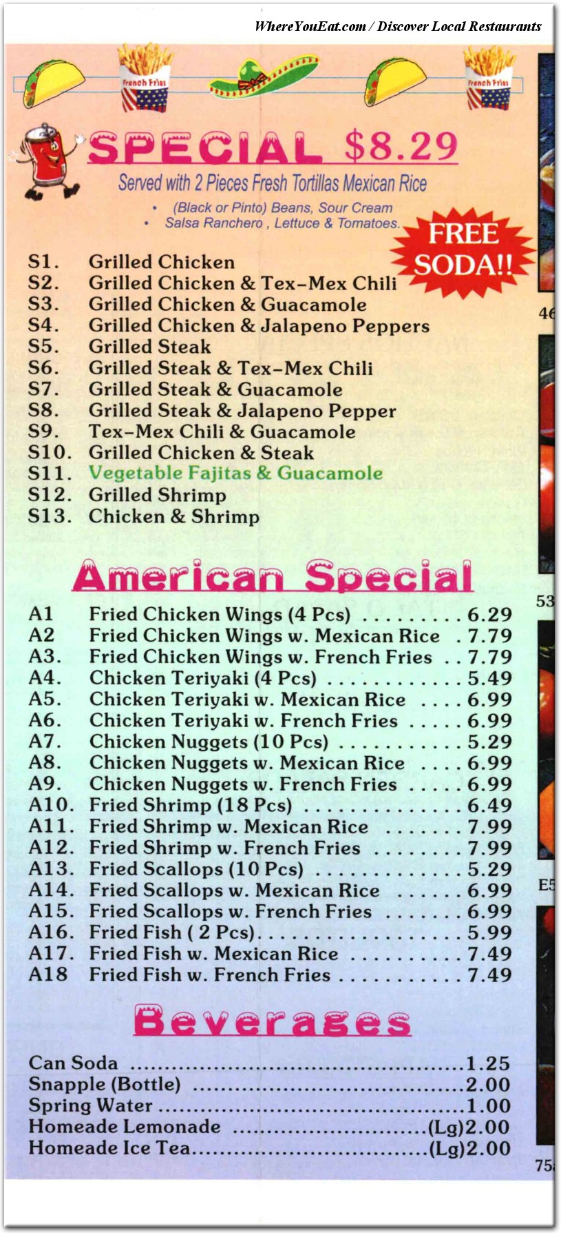 menu image