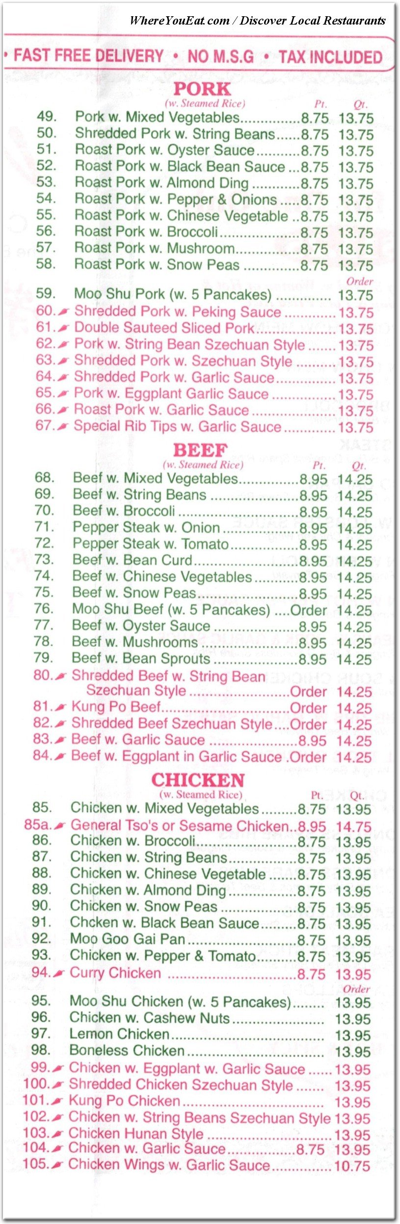 menu image