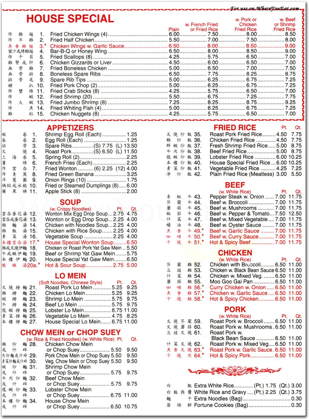 menu image