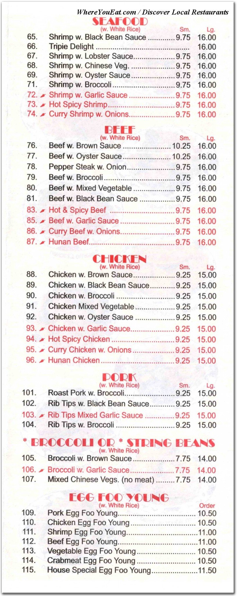 menu image