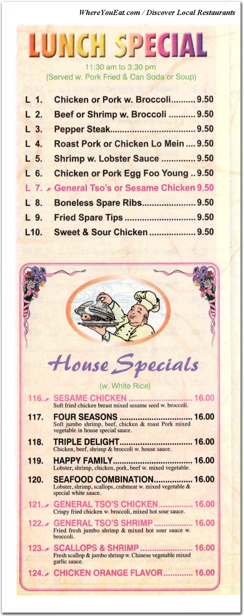menu image
