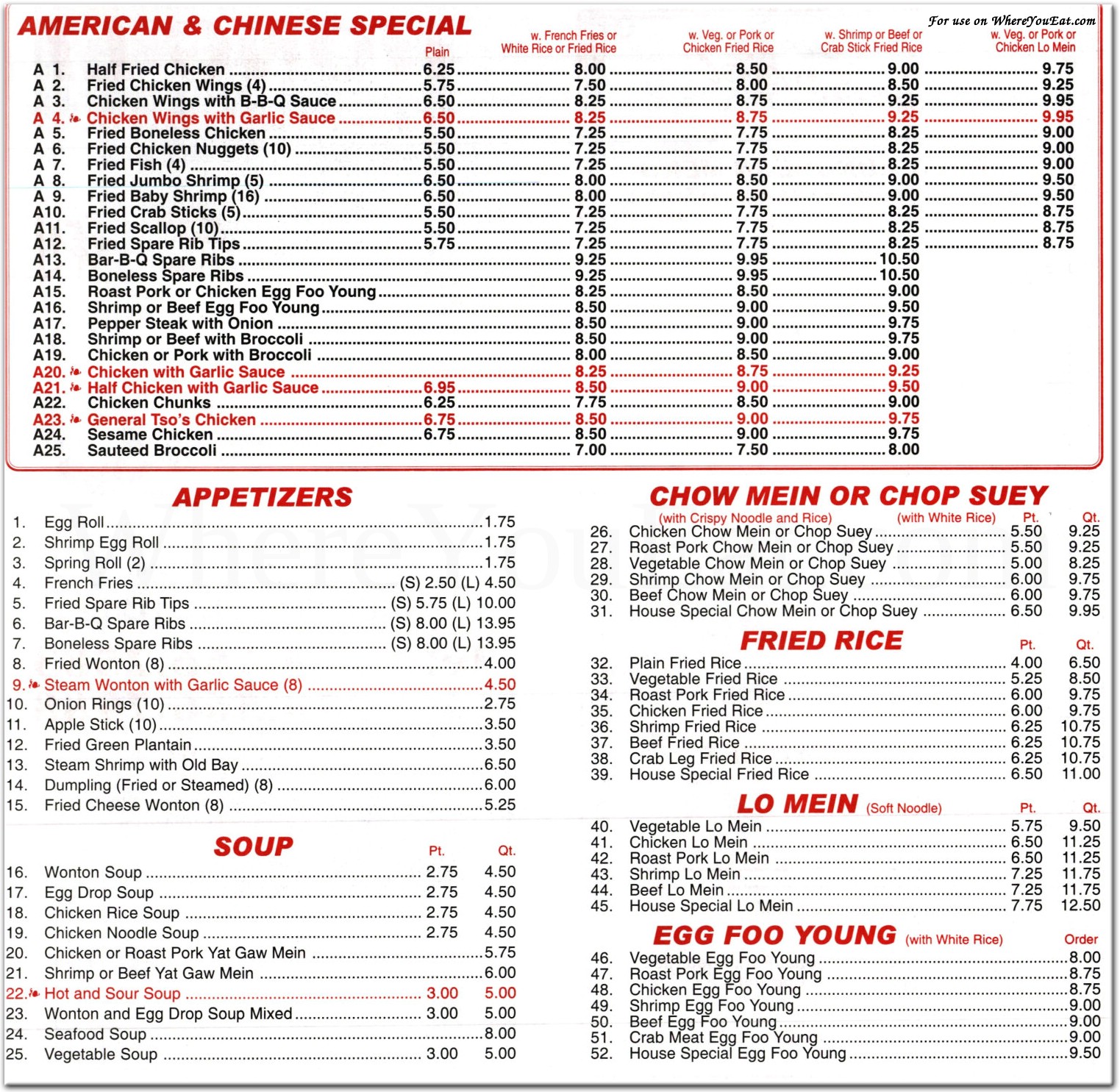 menu image