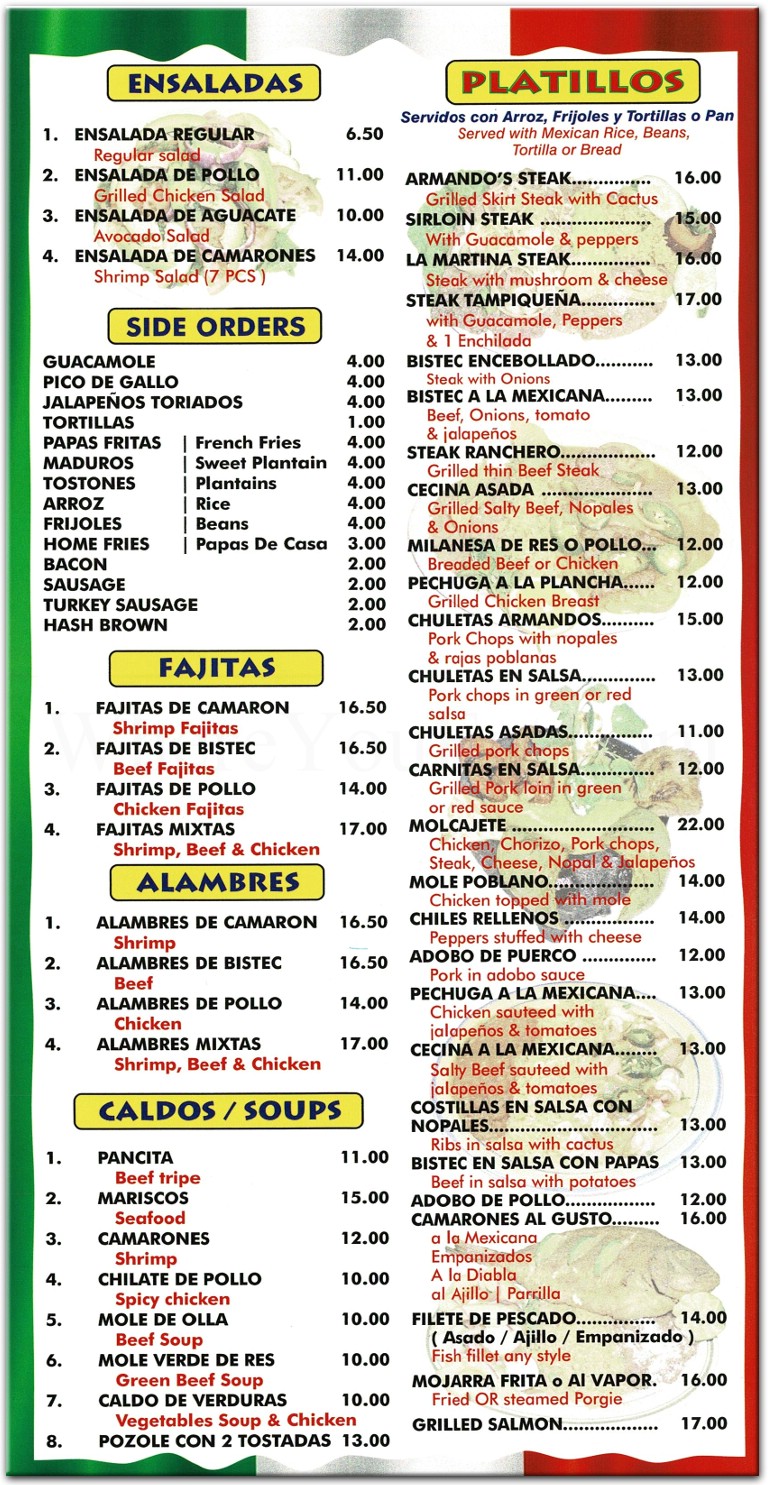 menu image