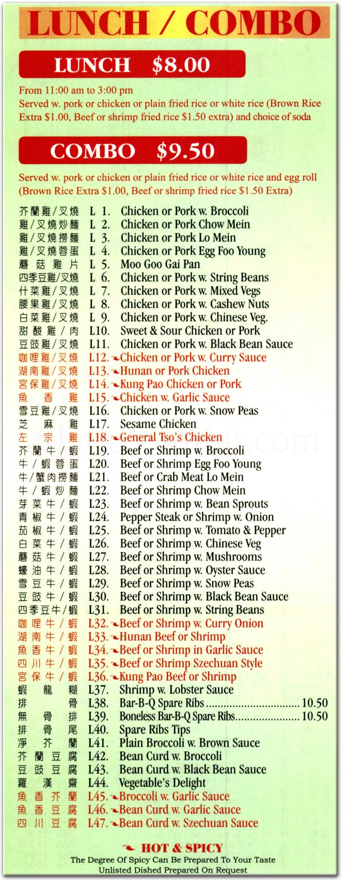 menu image