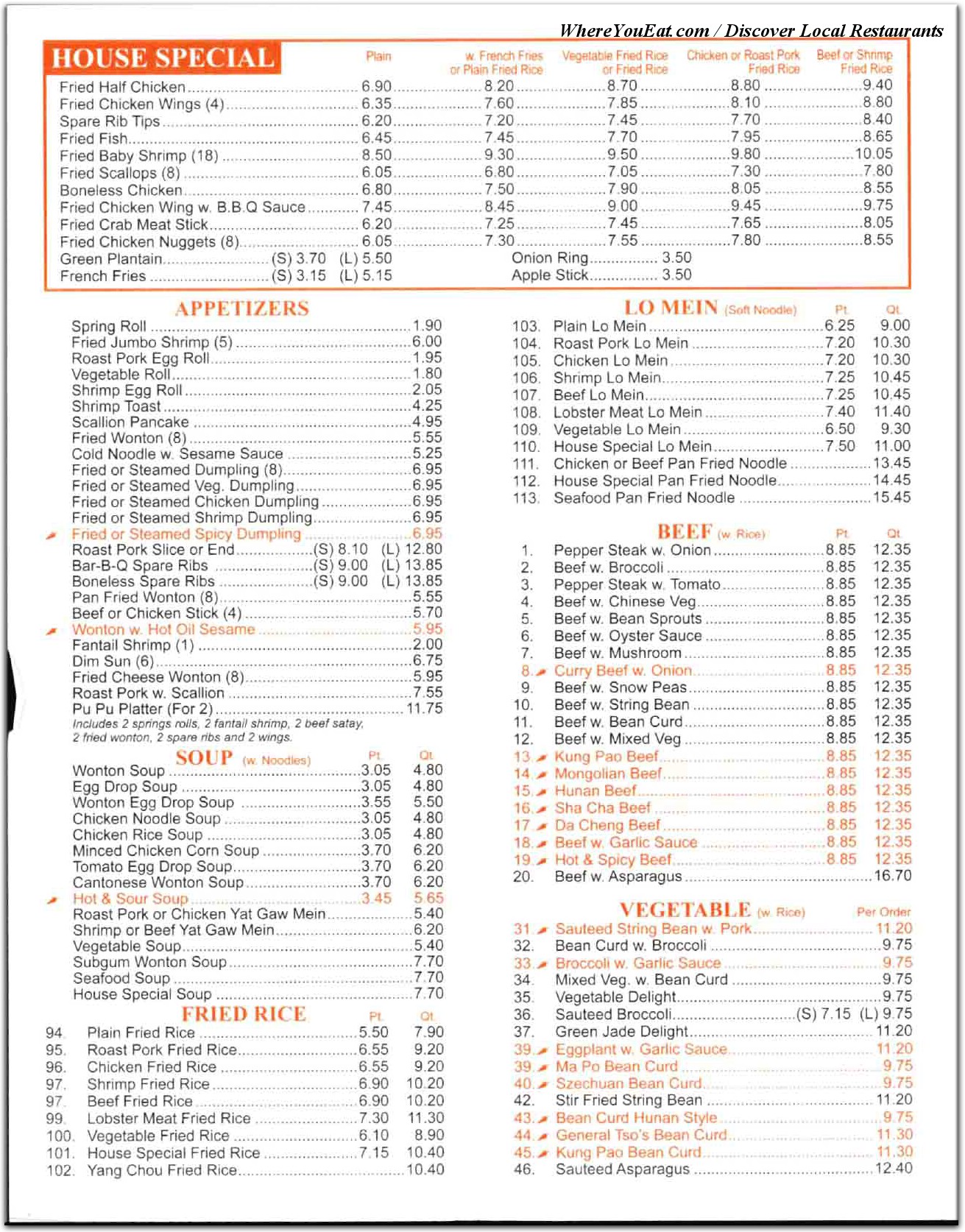 menu image