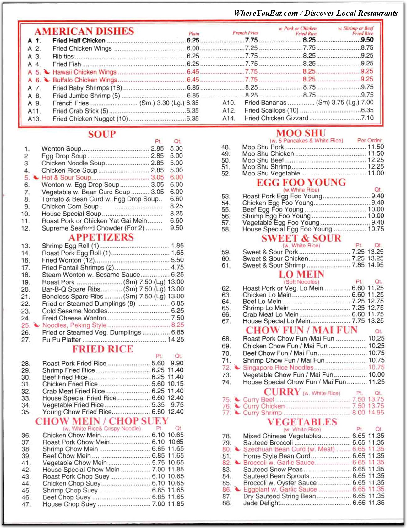 menu image