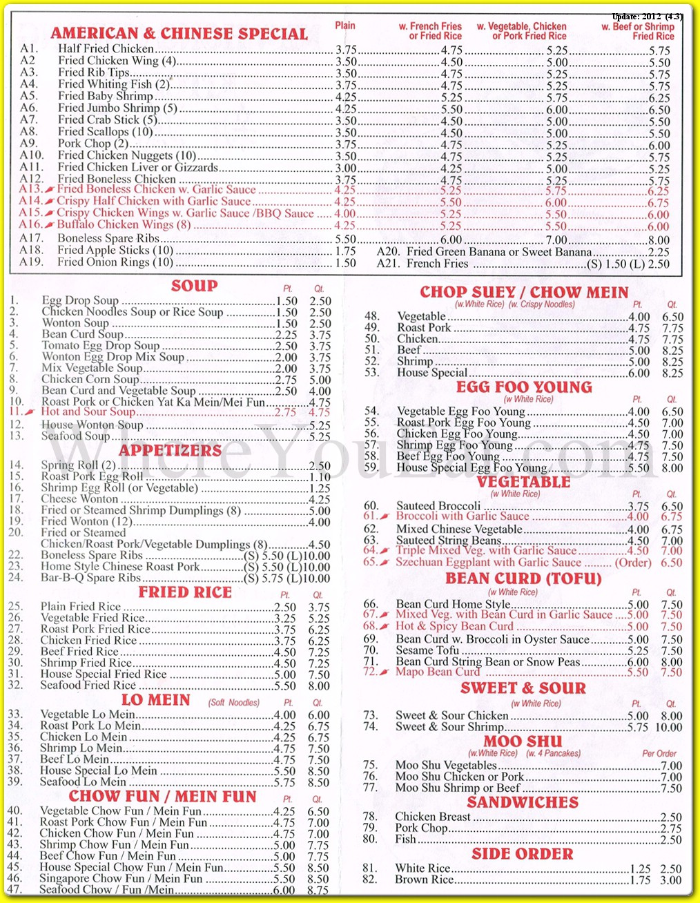 menu image