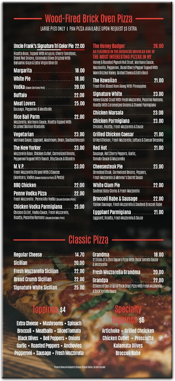 menu image