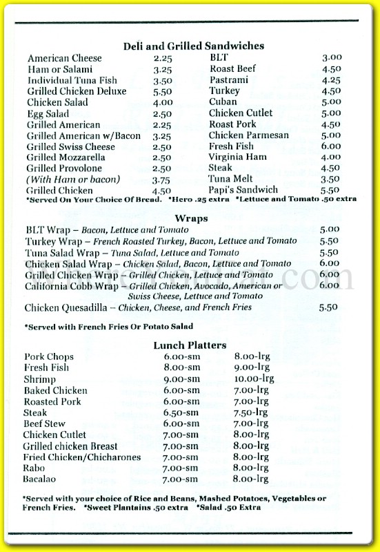 menu image