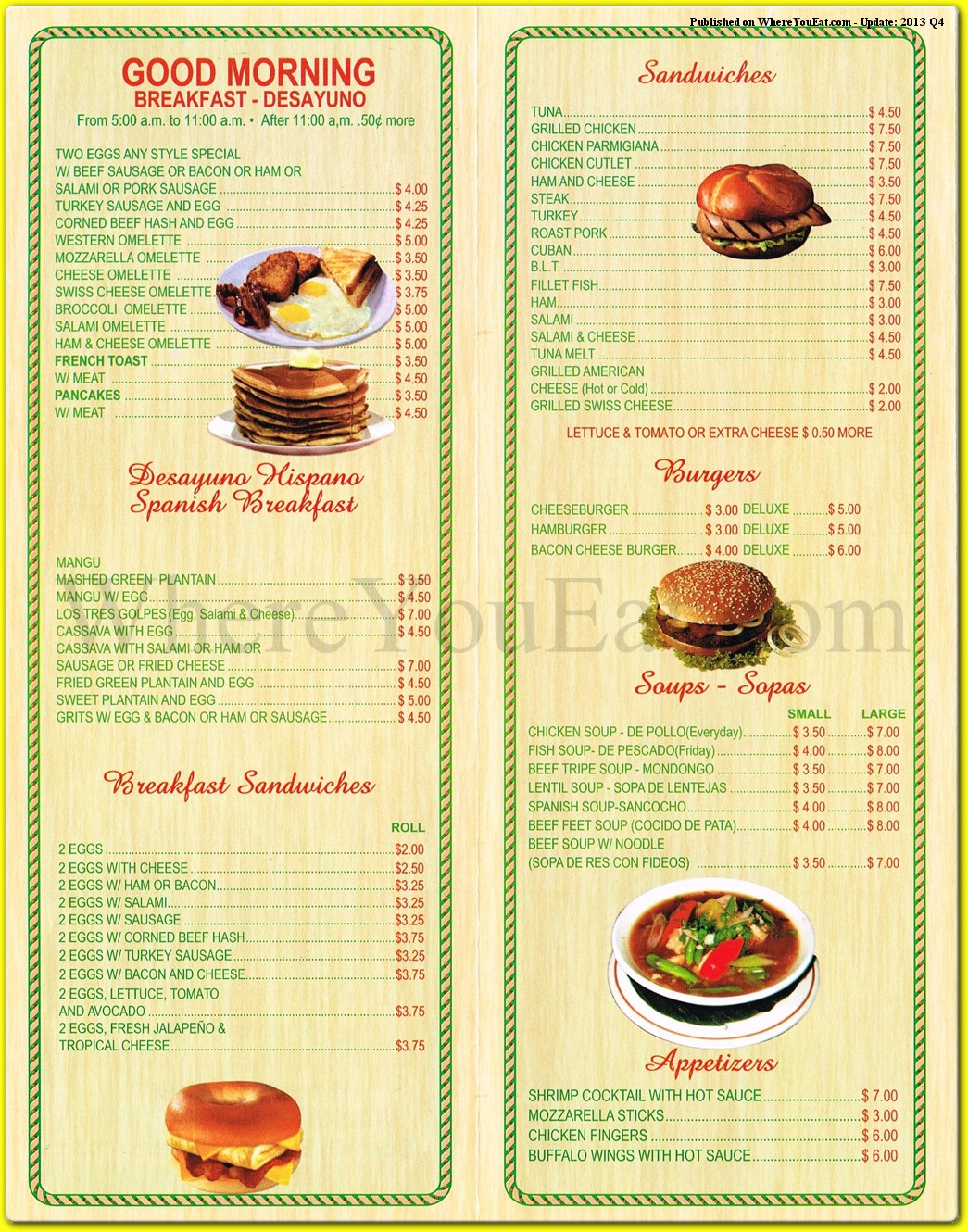 menu image