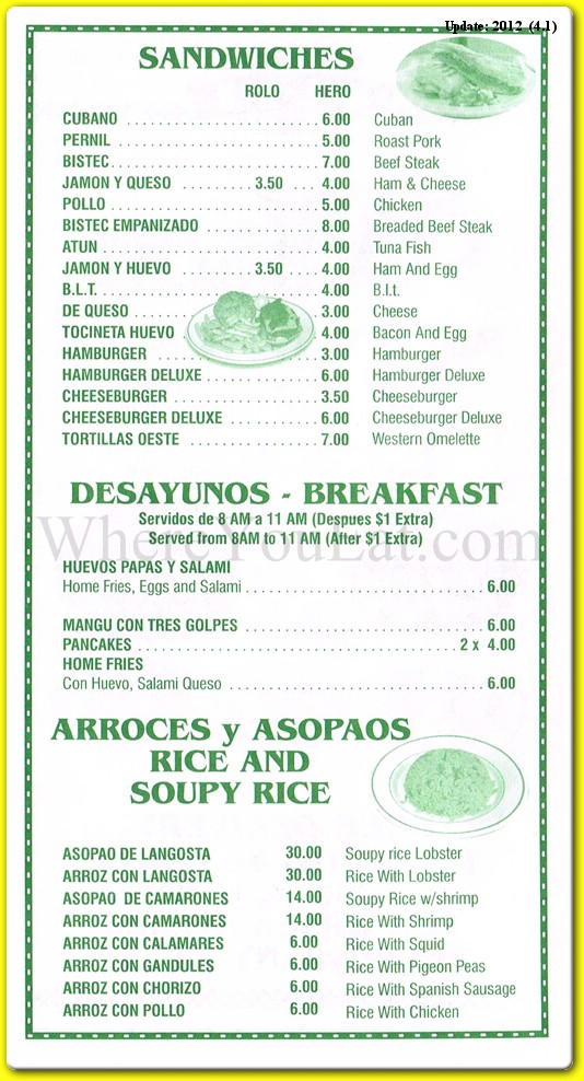 menu image