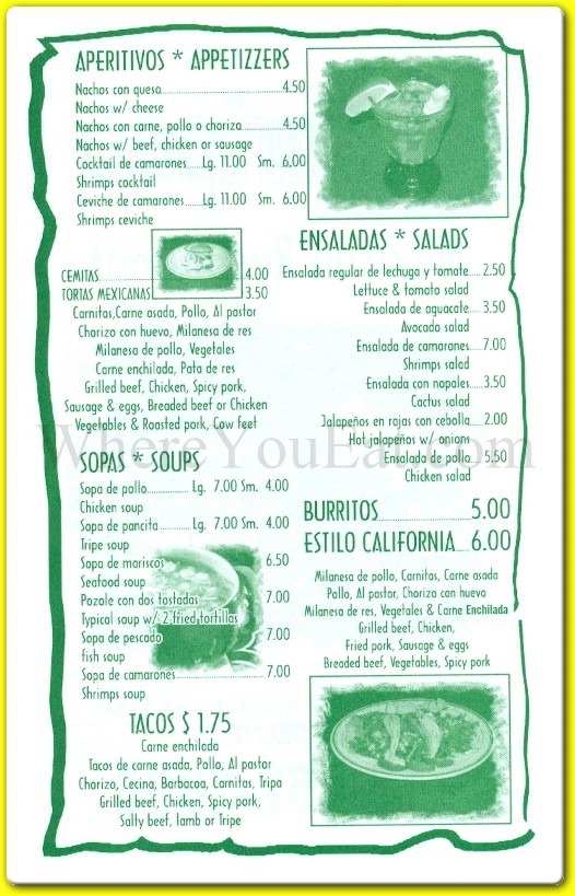 menu image