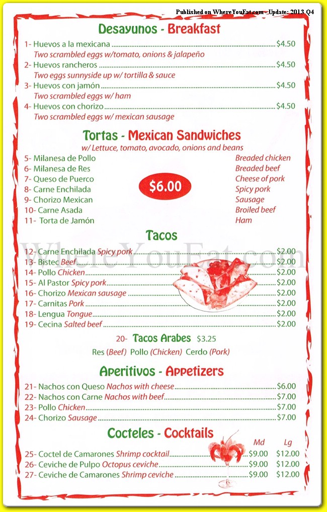 menu image