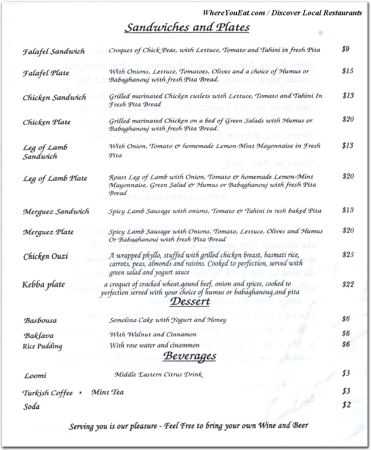 menu image