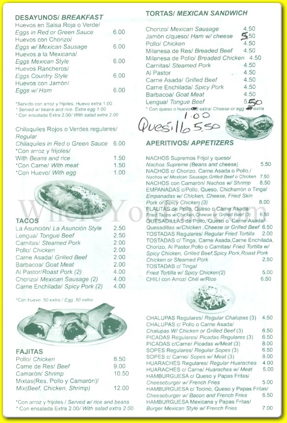 menu image