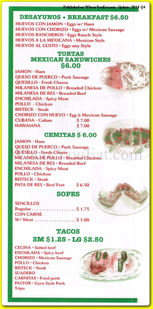 menu image