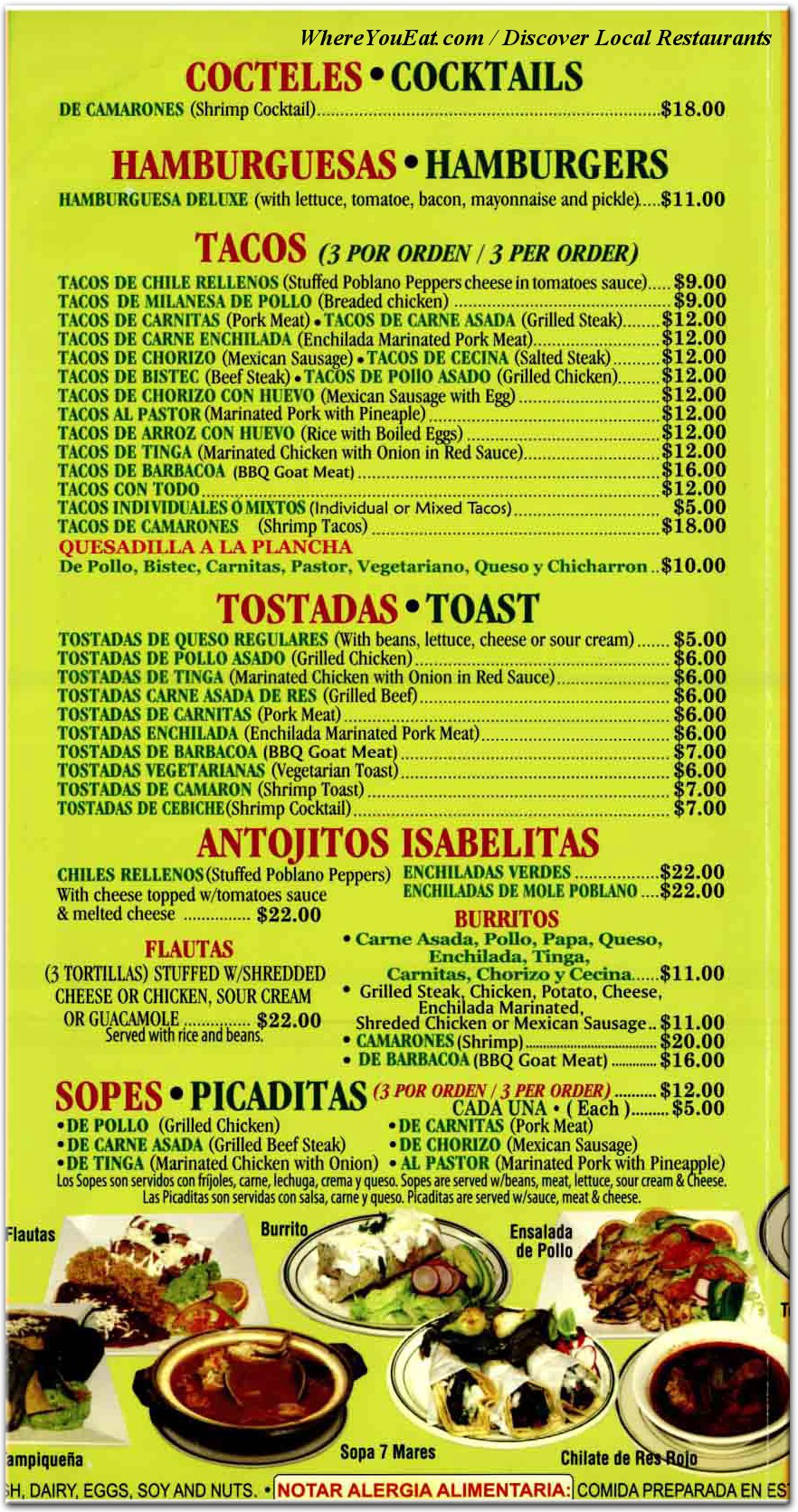 menu image