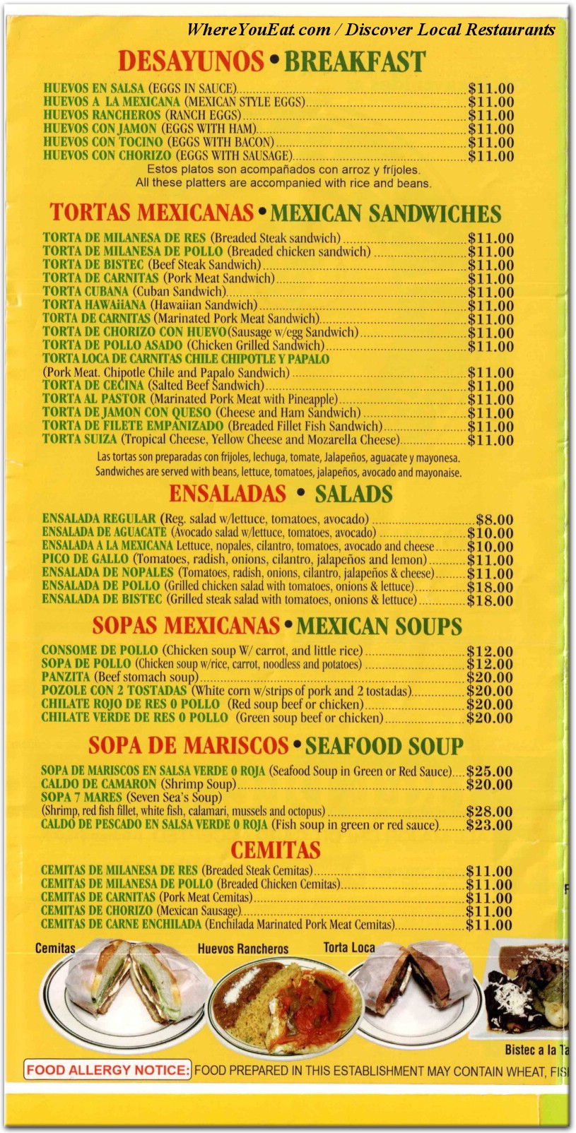 menu image