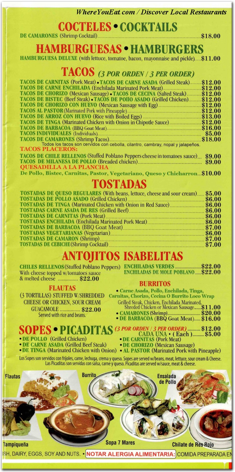 menu image