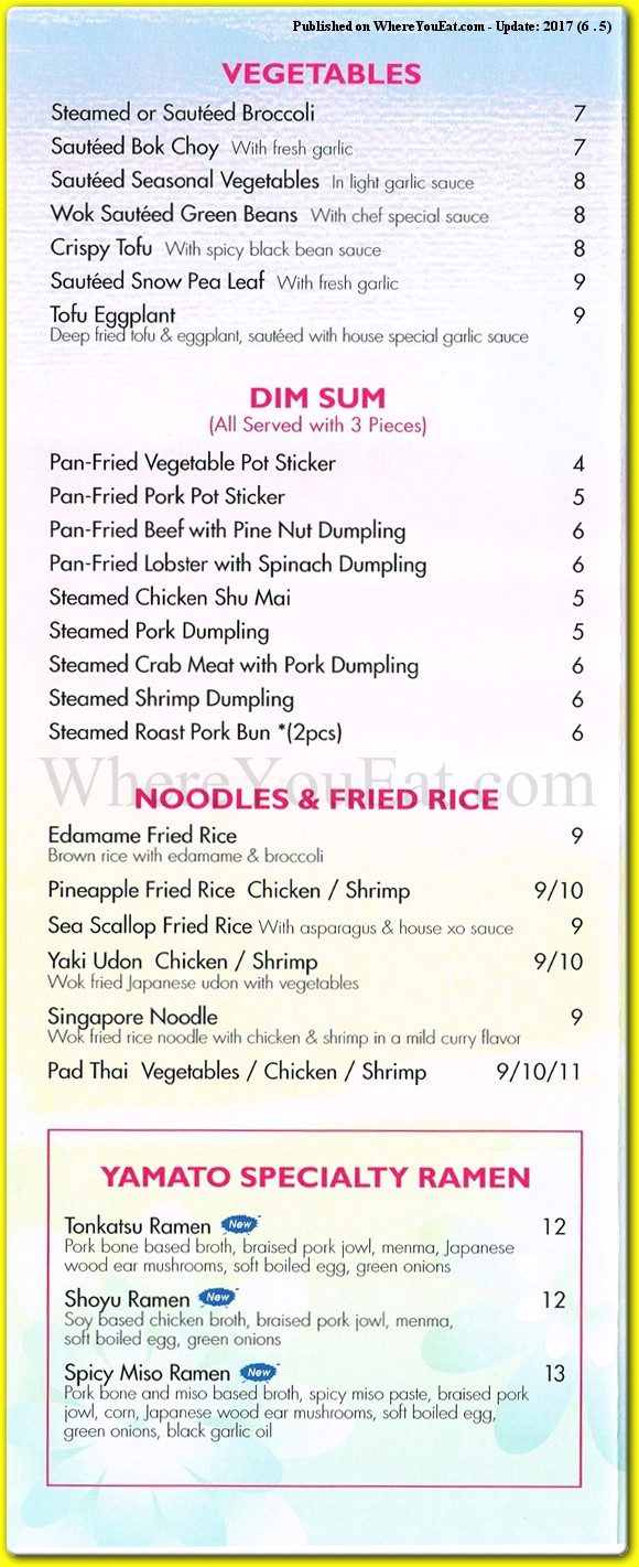 menu image