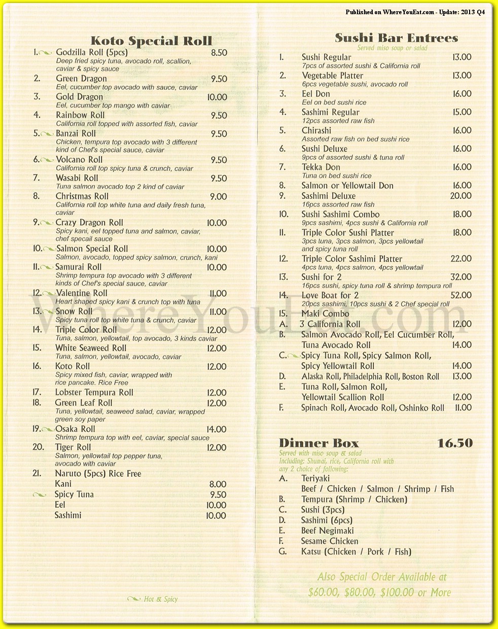 menu image