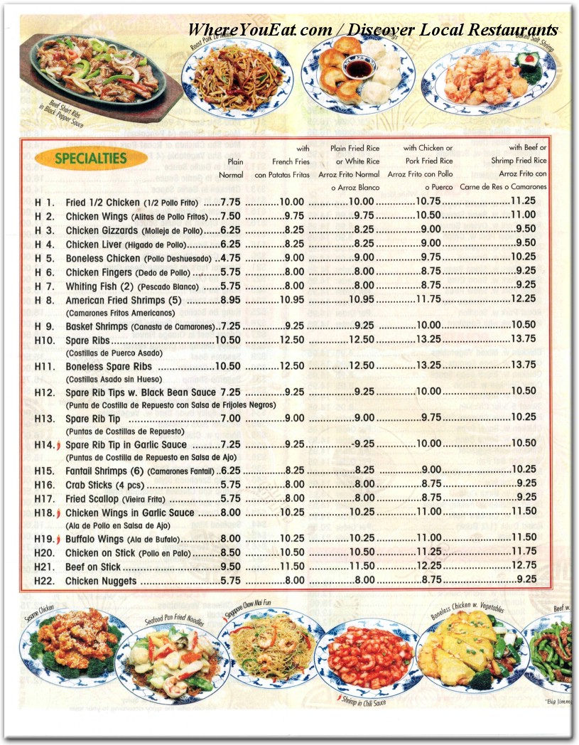 menu image