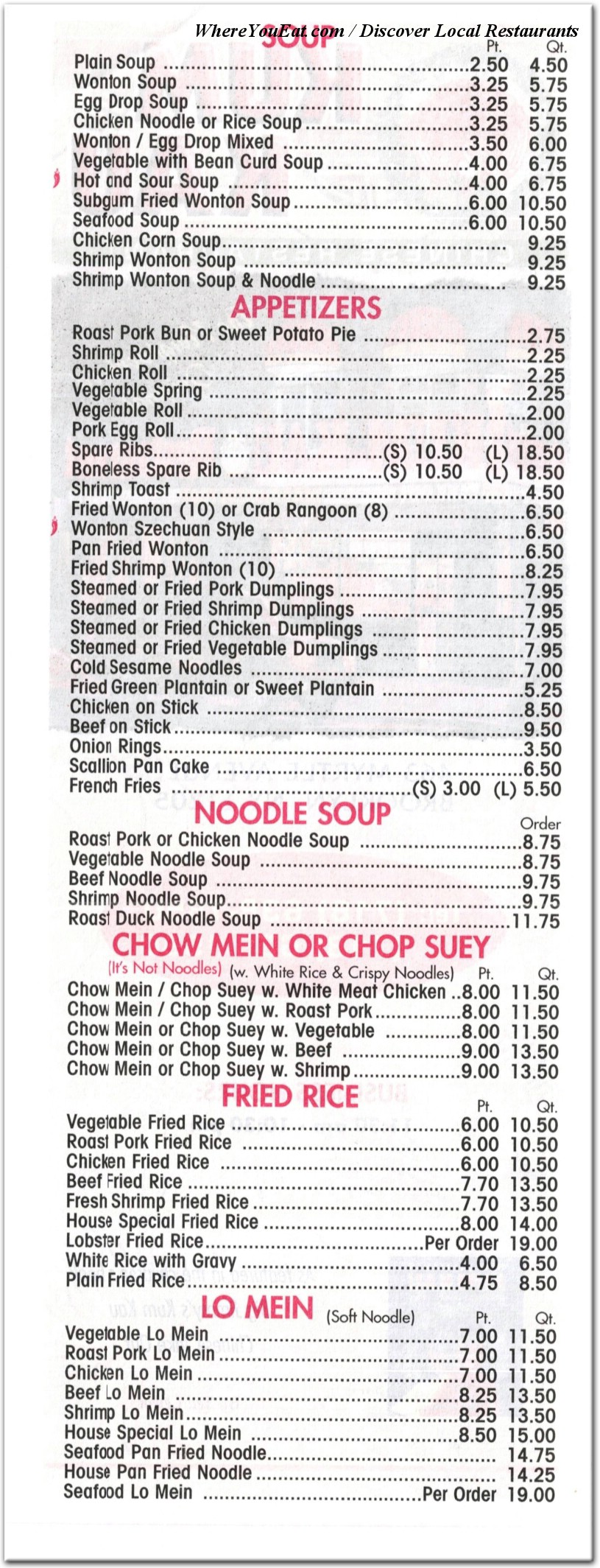 menu image