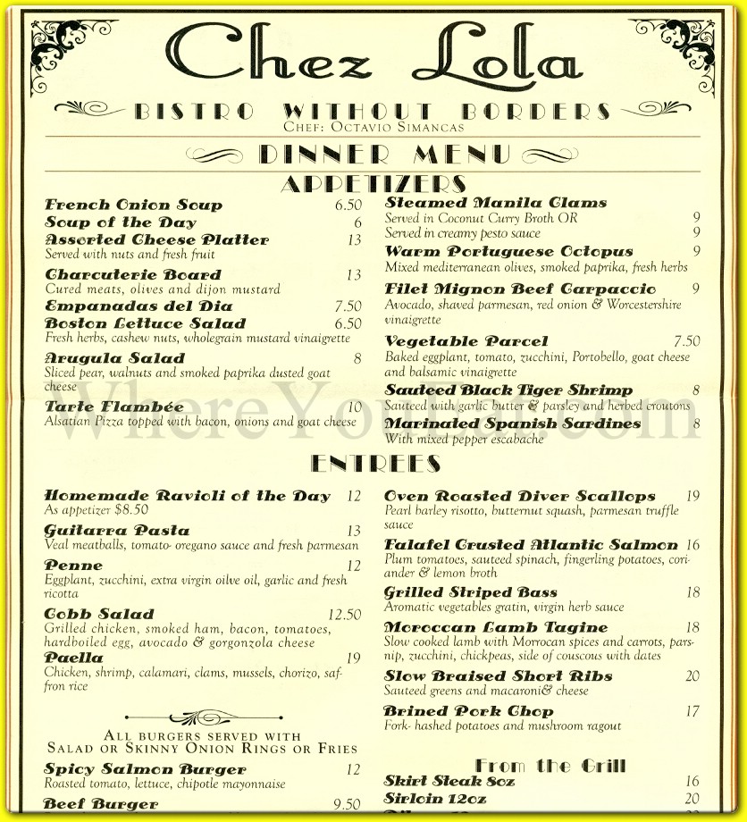 menu image