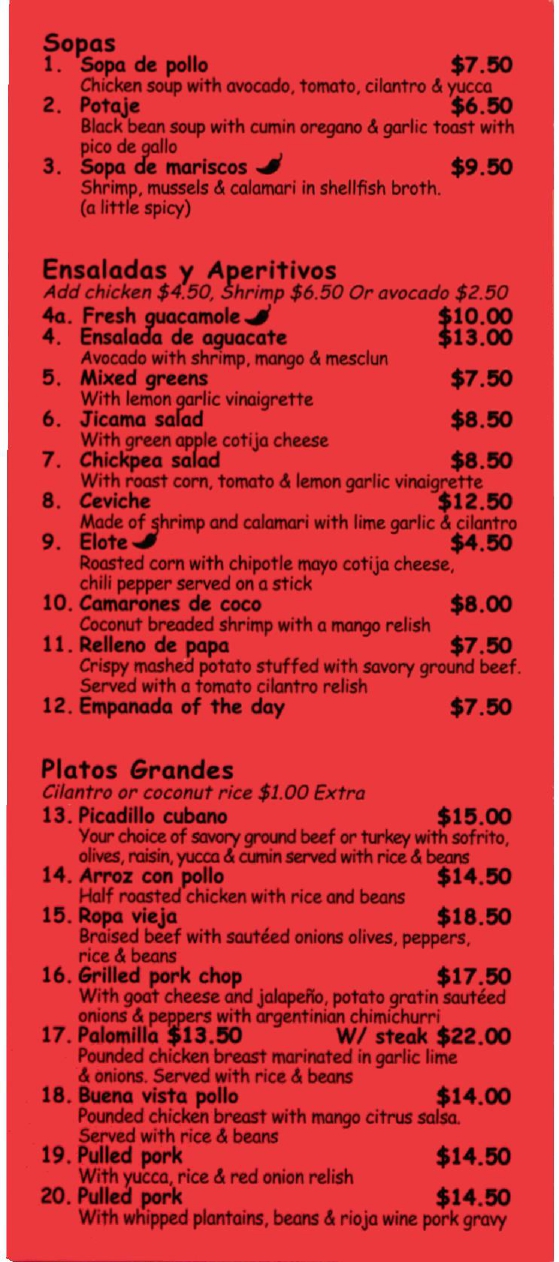 menu image