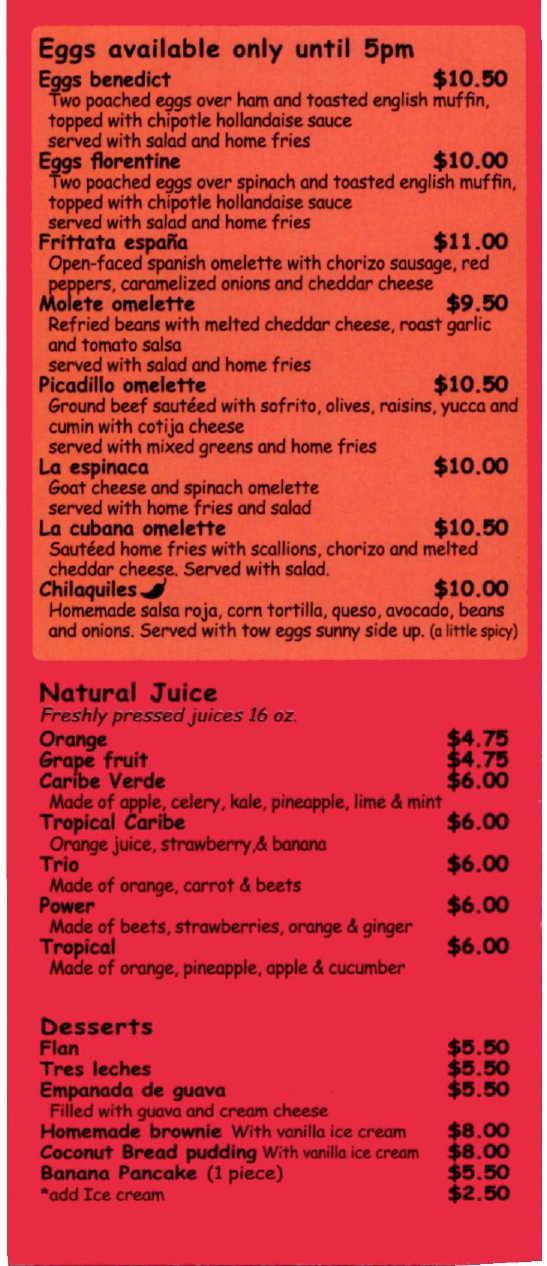 menu image