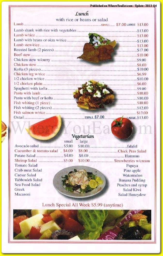 menu image