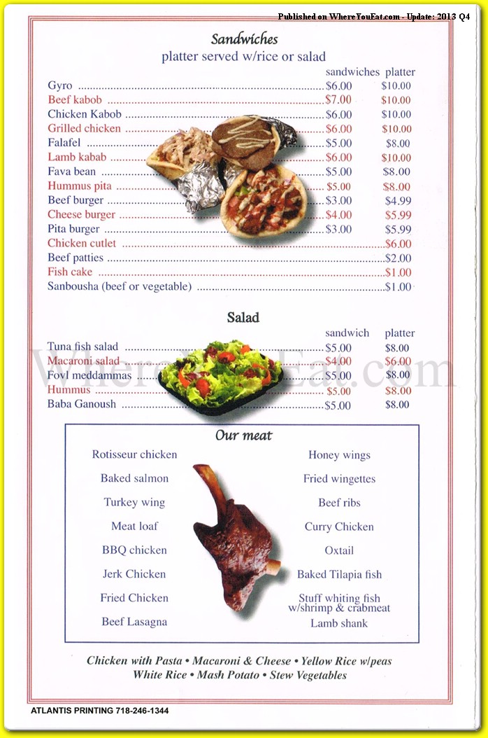 menu image