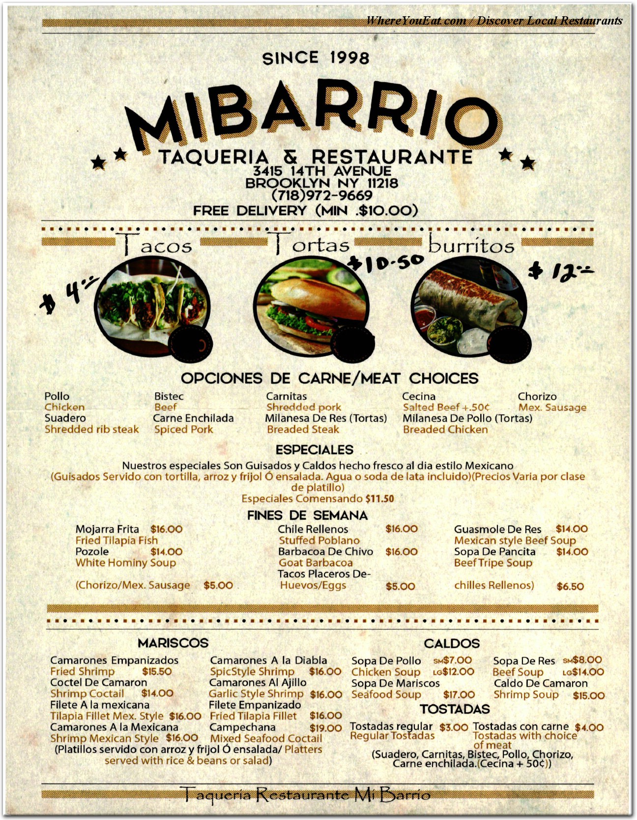 menu image