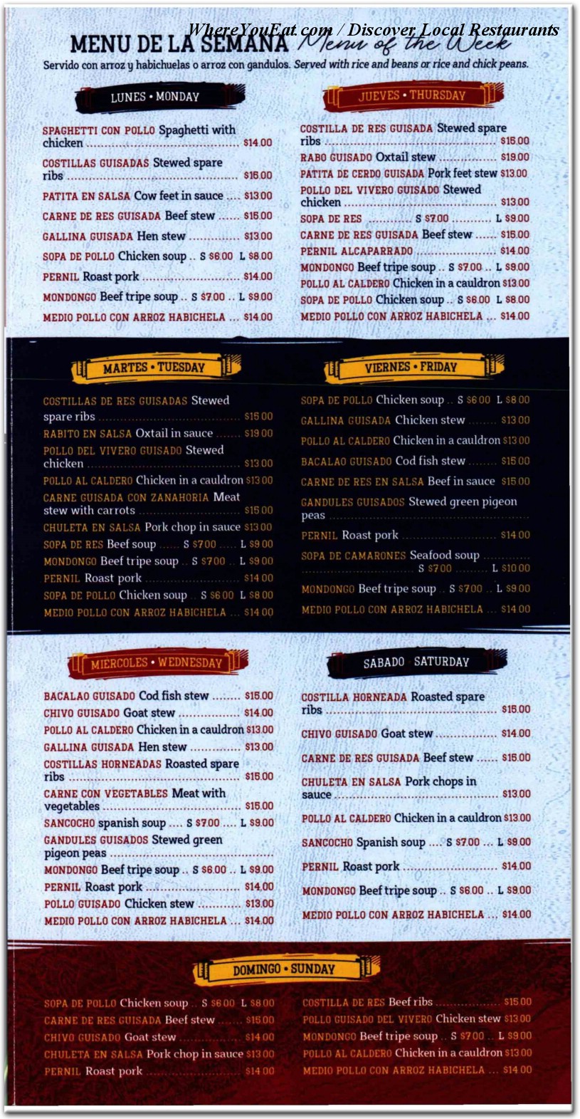 menu image