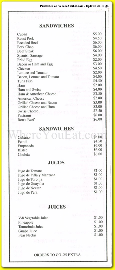 menu image