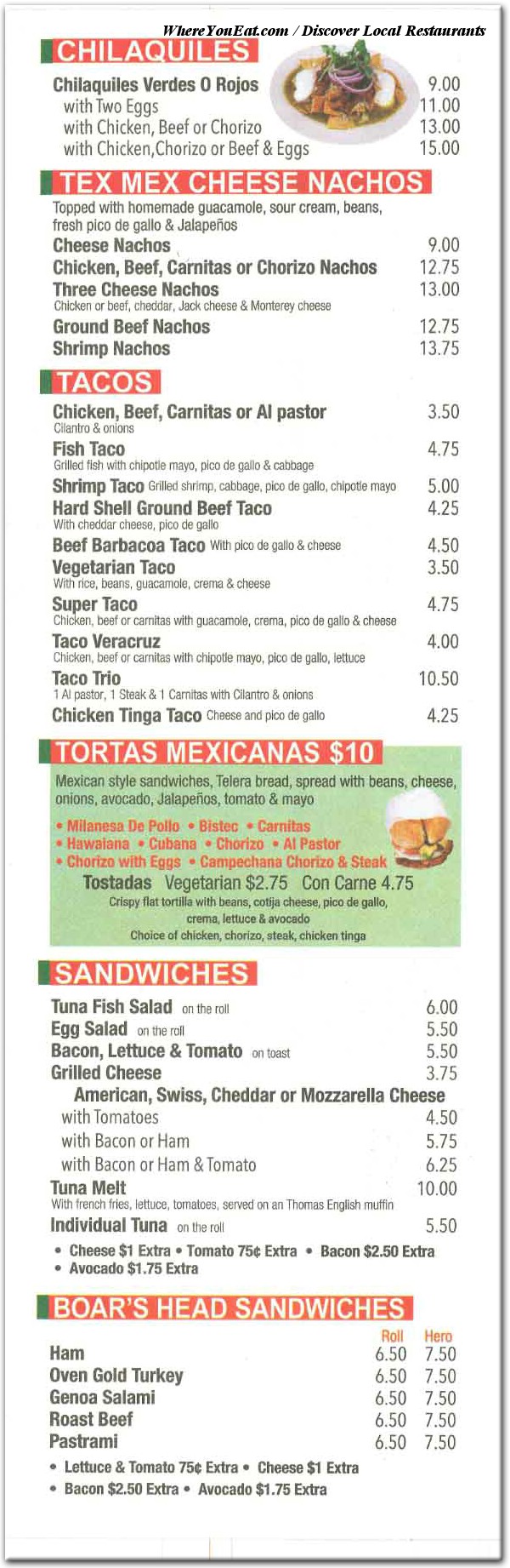 menu image