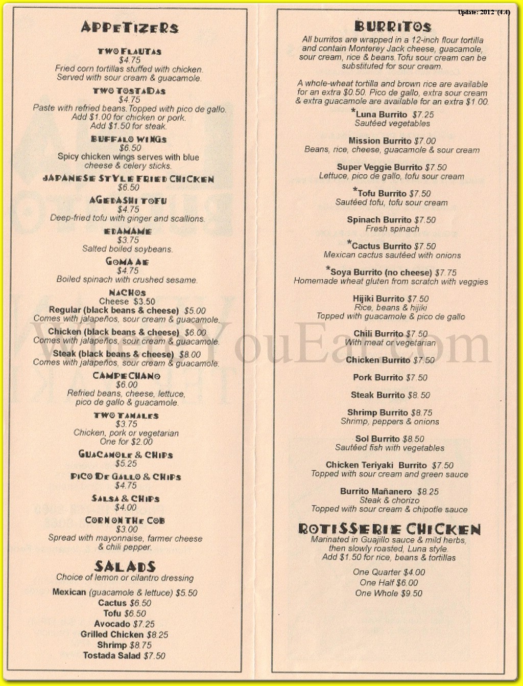 menu image