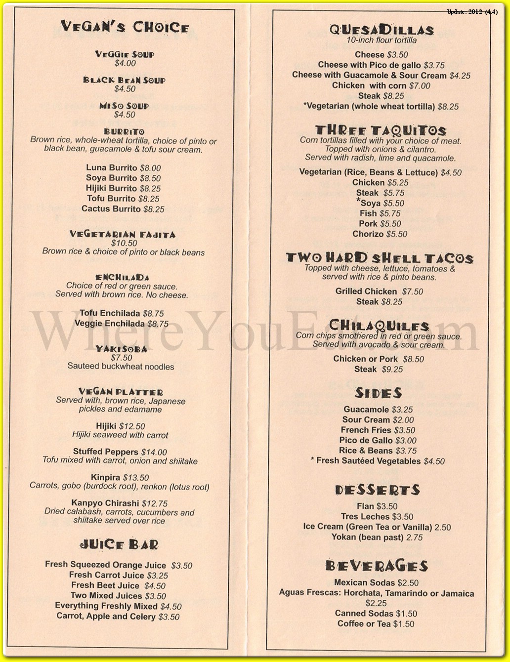 menu image