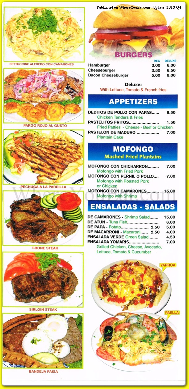 menu image