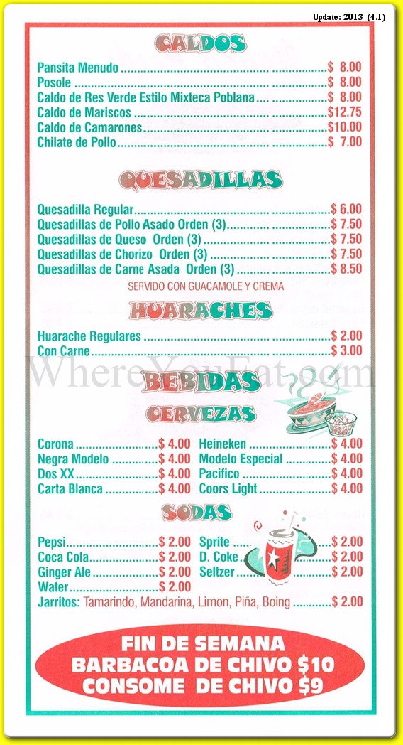 menu image