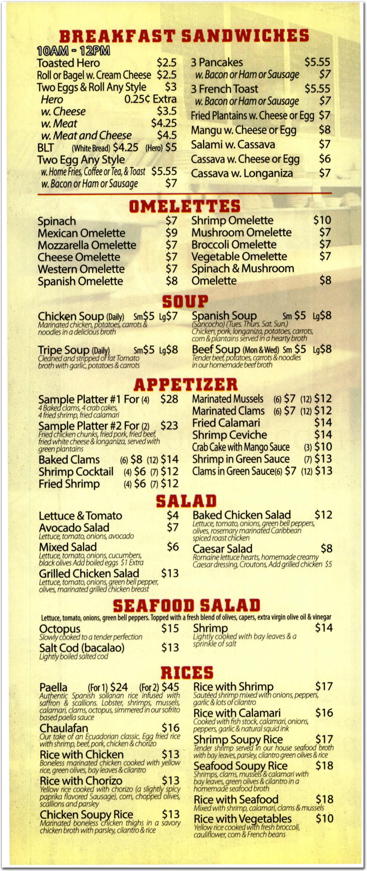 menu image