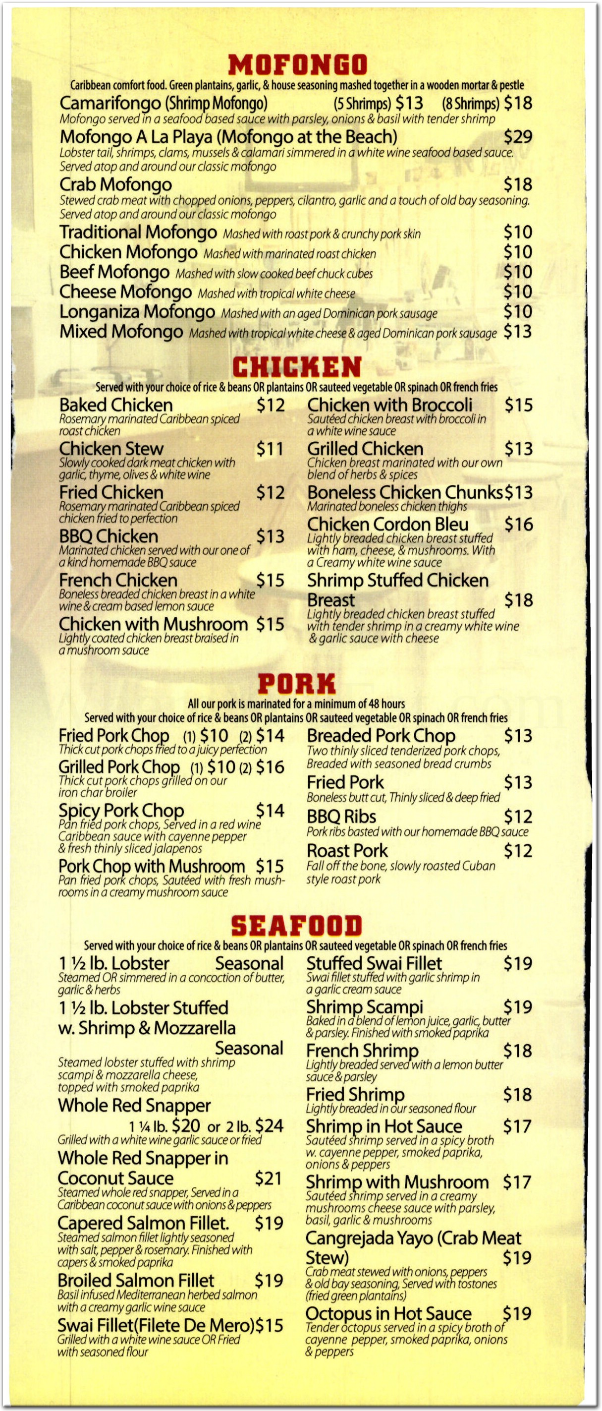 menu image