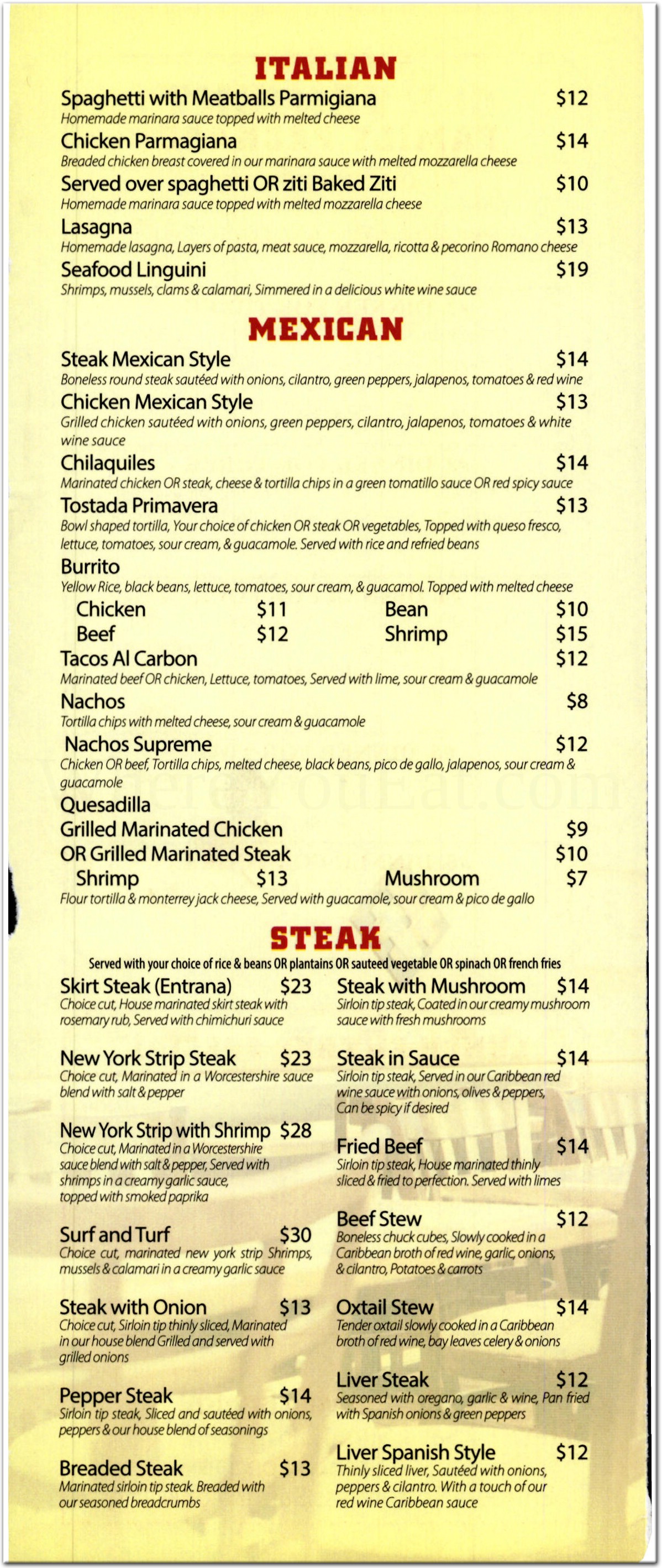 menu image