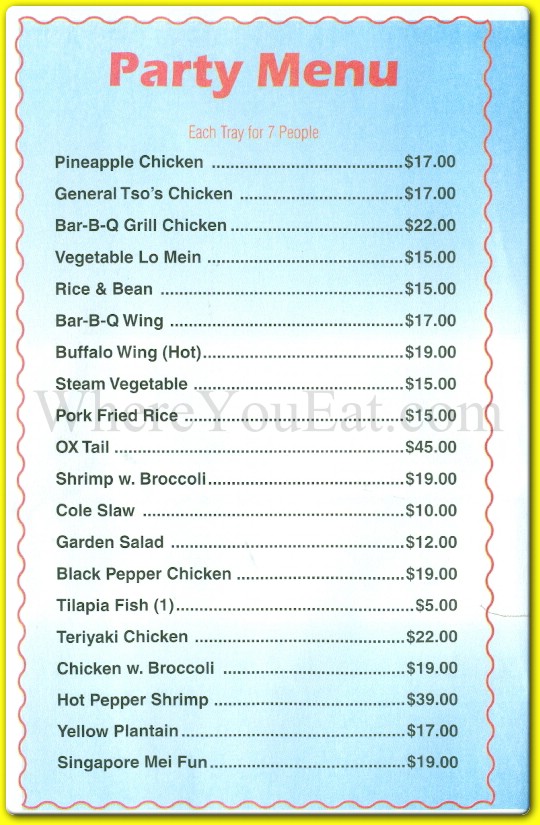 menu image