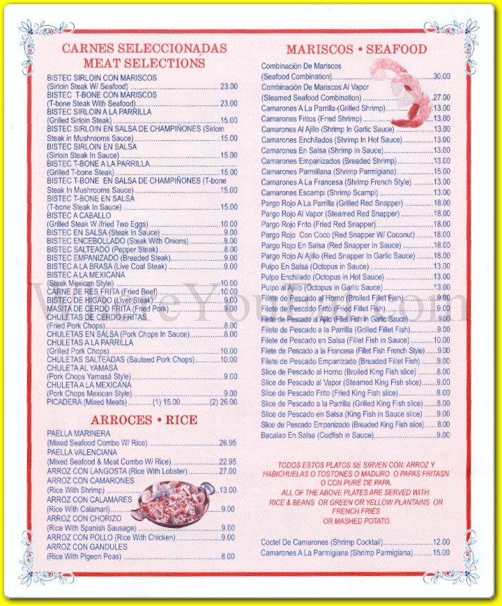 menu image