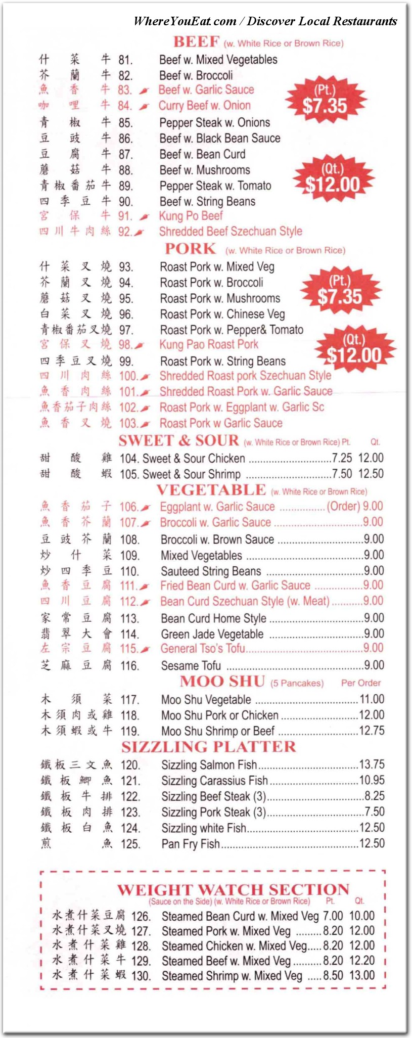 menu image